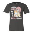 Just A Girl Who Loves Dogs Cute Corgi Lover Outfit & Apparel Jersey T-Shirt