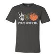 Peace Love Fall Peace Love Pumpkin Unisex Jersey Short Sleeve Crewneck Tshirt