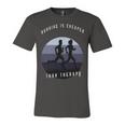 Running Is Cheaper Than Therapy Unisex Jersey Short Sleeve Crewneck Tshirt