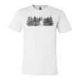 Bigfoot In The Forest Unisex Jersey Short Sleeve Crewneck Tshirt