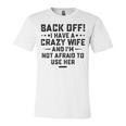 Funny Husband Gifts From Wife Crazy Wife Marriage Humor Unisex Jersey Short Sleeve Crewneck Tshirt