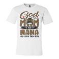 God Gifted Me Two Titles Mom And Nana Leopard Unisex Jersey Short Sleeve Crewneck Tshirt