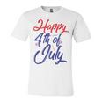 Happy 4Th Of July Dark Red Blue Text Unisex Jersey Short Sleeve Crewneck Tshirt