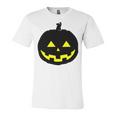 Happy Halloween Scary Black Pumpkin Pattern Unisex Jersey Short Sleeve Crewneck Tshirt