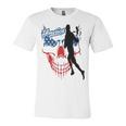 Lacrosse Usa Flag Unisex Jersey Short Sleeve Crewneck Tshirt