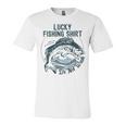 Lucky Fishing Shirt Do Not Wash Fisherman Dad Blue Unisex Jersey Short Sleeve Crewneck Tshirt