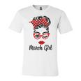 March Girl Women Face Wink Eye Bandana Birthday Gifts 548 Trending Shirt Unisex Jersey Short Sleeve Crewneck Tshirt