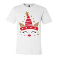 New Christmas Unicorn Face Santicorn Cute Unisex Jersey Short Sleeve Crewneck Tshirt