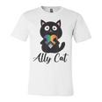 Rainbow Ally Cat Lgbt Gay Pride Flag Heart Kids Jersey T-Shirt