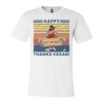 Turkey Happy Thanks Vegan Turkey Vintage Retro Unisex Jersey Short Sleeve Crewneck Tshirt