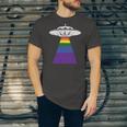 Alien Abduction Gay Pride Lgbtq Gaylien Ufo Proud Ally Jersey T-Shirt