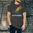 Allysaurus Dinosaur In Rainbow Flag For Ally Lgbt Pride Jersey T-Shirt