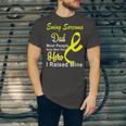 Ewings Sarcoma Dad Most People Never Meet Their Hero I Raised Mine Yellow Ribbon Ewings Sarcoma Ewings Sarcoma Awareness Unisex Jersey Short Sleeve Crewneck Tshirt