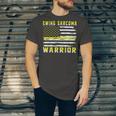 Ewings Sarcoma Warrior Usa Flag United States Flag Yellow Ribbon Ewings Sarcoma Ewings Sarcoma Awareness Unisex Jersey Short Sleeve Crewneck Tshirt