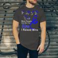 Fasd Dad Most People Never Meet Their Hero I Raised Mine Blue And Grey Ribbon Fetal Alcohol Spectrum Disorder Fetal Alcohol Spectrum Disorder Awareness Unisex Jersey Short Sleeve Crewneck Tshirt