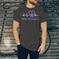 Gerd Awareness Heartbeat Periwinkle Blue Ribbon Gastroesophageal Reflux Disease Gerd Awareness Unisex Jersey Short Sleeve Crewneck Tshirt