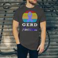 Gerd Awareness Vintage Periwinkle Blue Ribbon Gastroesophageal Reflux Disease Gerd Awareness Unisex Jersey Short Sleeve Crewneck Tshirt