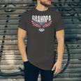 Grandpa Vintage Usa Flag Bald Eagle Patriotic 4Th Of July Jersey T-Shirt