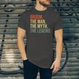 Groom The Man The Myth The Legend Bachelor Party Engagement Jersey T-Shirt