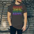 Happy Kids When Grow Up Parent Gay Pride Ally Lgbtq Month Unisex Jersey Short Sleeve Crewneck Tshirt