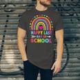 Happy Last Day Of School Teacher Student Graduation Rainbow Jersey T-Shirt