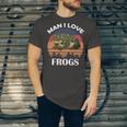 Man I Love Frogs Funny Retro Frog Unisex Jersey Short Sleeve Crewneck Tshirt