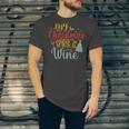 My Christmas Spirit Is Wine Funny 555 Shirt Unisex Jersey Short Sleeve Crewneck Tshirt