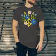 Peace In The Crest Of Ukraine Peace And Solidarity For Ukraine Unisex Jersey Short Sleeve Crewneck Tshirt