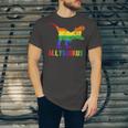 T Rex Dinosaur Lgbt Gay Pride Flag Allysaurus Ally Jersey T-Shirt