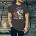 Ultra Maga Trump Sunglasses Eagle Head Usa Flag Bandana Unisex Jersey Short Sleeve Crewneck Tshirt