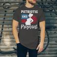Womens Patriotic And Pregnant Baby Reveal 4Th Of July Pregnancy Unisex Jersey Short Sleeve Crewneck Tshirt