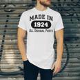 1924 Birthday Made In 1924 All Original Parts Unisex Jersey Short Sleeve Crewneck Tshirt