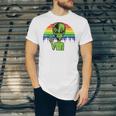 Alien Peace Lgbt Gay Pride Costume Retro Halloween Jersey T-Shirt