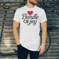 Baby Shower Text Design Bundle Of Joy Heart Unisex Jersey Short Sleeve Crewneck Tshirt