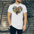 Colored Lion Heart Unisex Jersey Short Sleeve Crewneck Tshirt