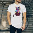 Cute Cat Gift For Kitten Lovers Colorful Art Kitty Adoption Unisex Jersey Short Sleeve Crewneck Tshirt