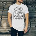 Drinking Coffee Since 1961 Aged Perfectly 61 Years Of Awesomenss Unisex Jersey Short Sleeve Crewneck Tshirt