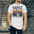 Easily Distracted By Guitars Quote For A Guitar Player Racerback Unisex Jersey Short Sleeve Crewneck Tshirt