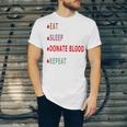 Eat Sleep Donate Blood Repeat Blood Donation Blood Donation Awareness Unisex Jersey Short Sleeve Crewneck Tshirt