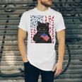 Funny Black Cat Independence Flag 633 Shirt Unisex Jersey Short Sleeve Crewneck Tshirt