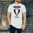 Groomsman Grooms Squad Stag Party Friends Themed Unisex Jersey Short Sleeve Crewneck Tshirt