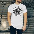 Halloween Spider Web Pattern Unisex Jersey Short Sleeve Crewneck Tshirt