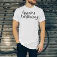 Happy Birthday Text Design Unisex Jersey Short Sleeve Crewneck Tshirt