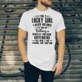 I Am A Lucky Girl I Never Dreamed Im End Up Dating A Perfect Freakin Unisex Jersey Short Sleeve Crewneck Tshirt