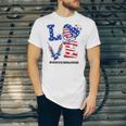 Love Healthcare Worker 4Th Of July American Flag Patriotic Jersey T-Shirt