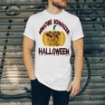 Miniature Schnauzer Halloween On All Hallows Night Unisex Jersey Short Sleeve Crewneck Tshirt