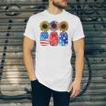 Patriotic Jar Sunflower American Flag 4Th Of July Jersey T-Shirt
