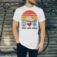 Peace Love Cruising Family Cruise Vacation Matching Gift Unisex Jersey Short Sleeve Crewneck Tshirt