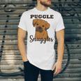 Puggle Dog Snuggles Funny Cute Pug Beagle Mom Dad Unisex Jersey Short Sleeve Crewneck Tshirt