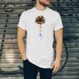 Rainbow Sunflower Love Is Love Lgbt Gay Lesbian Pride Jersey T-Shirt